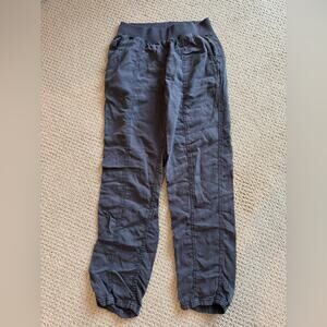 Faherty Women's Gray Pull On Pants Size Small Linen Blend Pockets Casual Summer